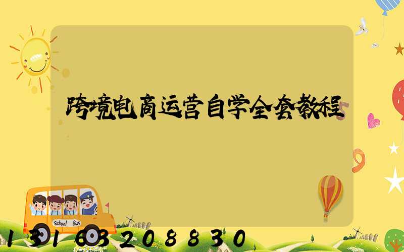 跨境电商运营自学全套教程