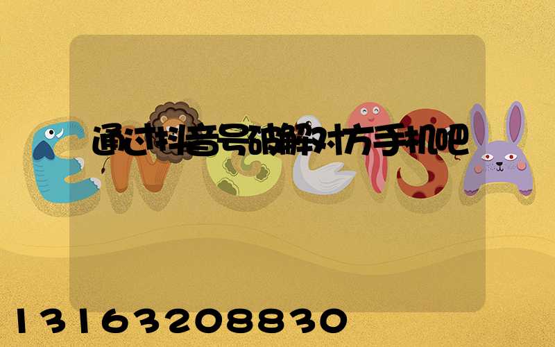 通过抖音号破解对方手机吧