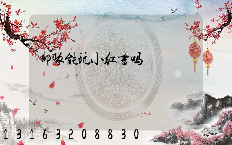 部队能玩小红书吗