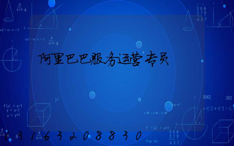 阿里巴巴服务运营专员