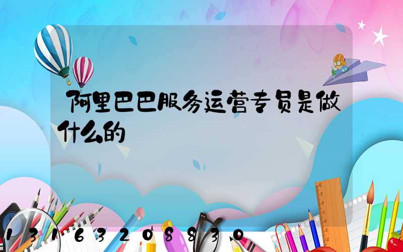 阿里巴巴服务运营专员是做什么的