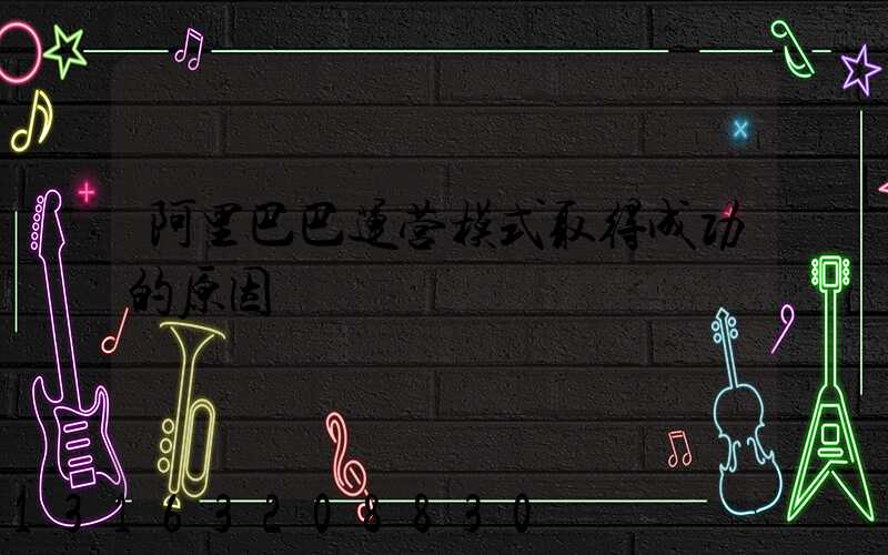 阿里巴巴运营模式取得成功的原因