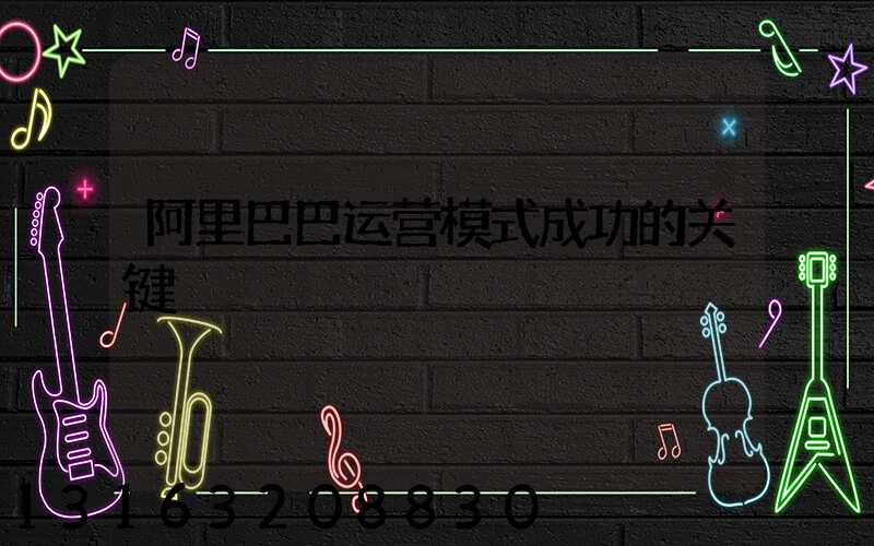 阿里巴巴运营模式成功的关键