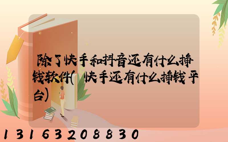 除了快手和抖音还有什么挣钱软件(快手还有什么挣钱平台)