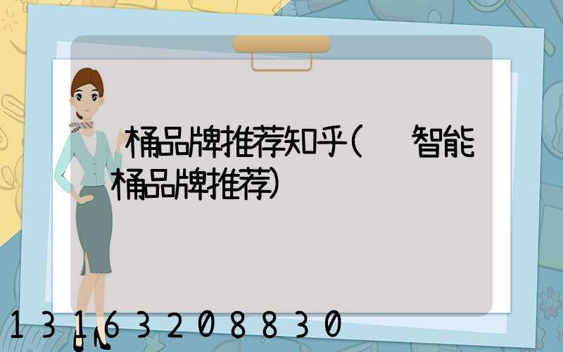 马桶品牌推荐知乎(轻智能马桶品牌推荐)