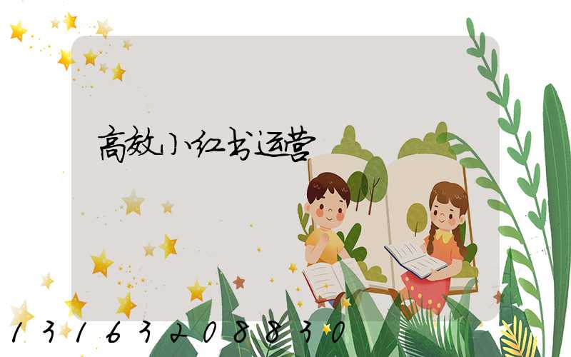 高效小红书运营